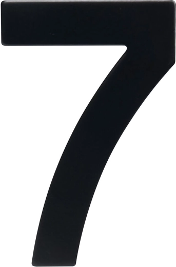 Házszám 7, 95 mm, rozsdamentes acél, matt fekete