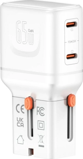 Két USB‑C port + USB‑C → USB‑A adapter