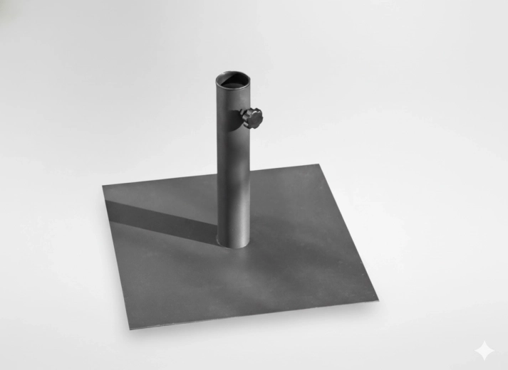 Fém napernyőtartó állvány 40 × 40 cm, szürke