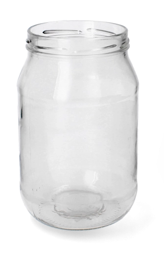 1,7 l-es üveg befőttes tároló széles, 100 mm-es nyakkal