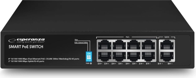 Gigabites PoE switch Esperanza Matrix 10 portos 120 W