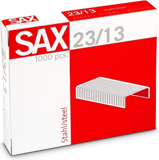 SAX 23/13 horganyzott tűzőkapcsok, 1000 db