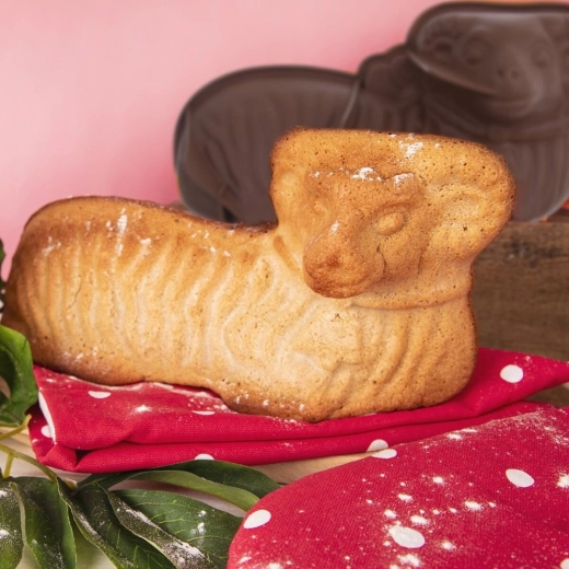 Részletgazdag 3D húsvéti bárány forma