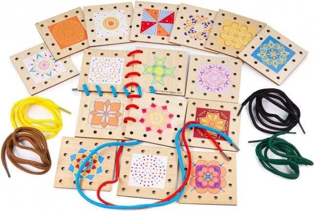 Bigjigs Toys fűzős fa képek