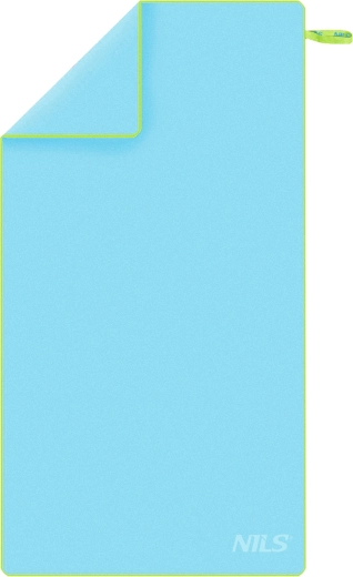 Gyorsan száradó mikroszálas NILS törölköző, kékeszöld, 180 × 100 cm