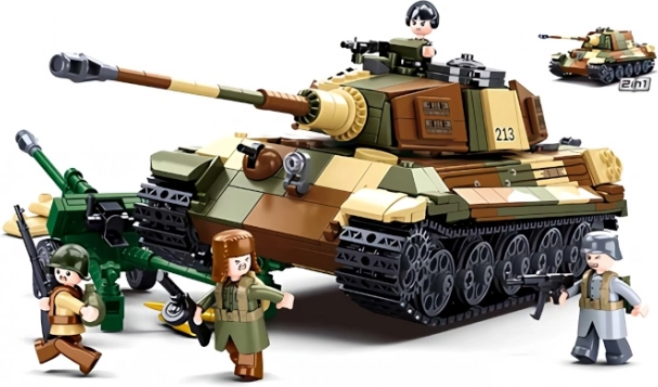 Sluban Budapest ostroma – német nehézharckocsi TIGER II 2 az 1-ben építőkészlet