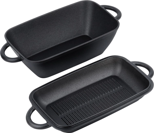 Két edény egyben: tepsi + grillfedő