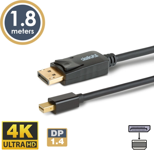 DisplayPort–Mini DisplayPort kábel 1.4, 4K, 1,8 m