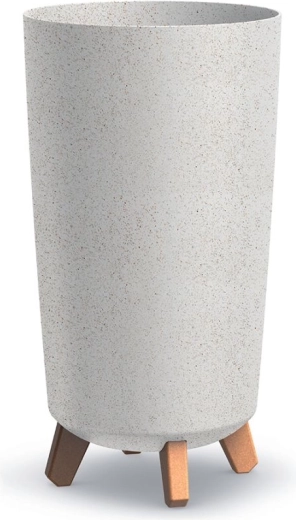 Gracia Tubus Slim Eco Wood virágtartó 19,5 cm – fehér