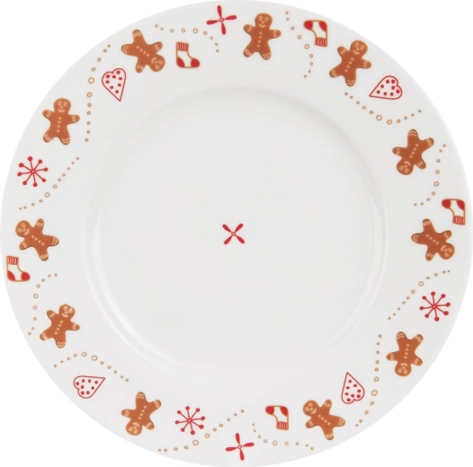 Orion karácsonyi mintás porcelán desszertes tányér, 20 cm