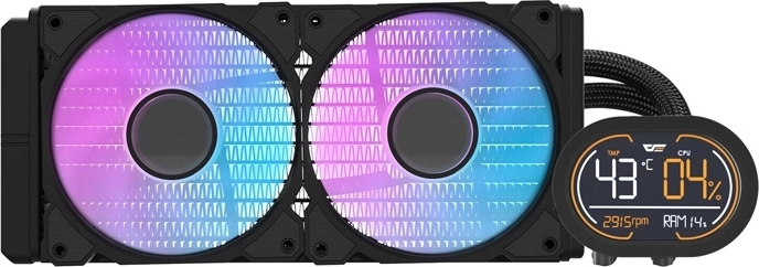 Darkflash dh240d v2 cpu vízhűtés, 240 mm, argb, fekete