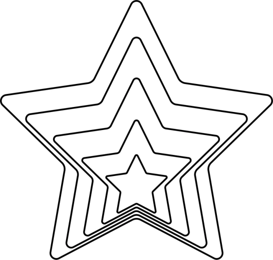 Orion csillag alakú süteménykiszúró formák 1,5–7,5 cm - 5 db