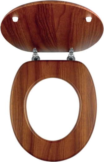 Sötét tölgy furnérozott MDF WC-ülőke