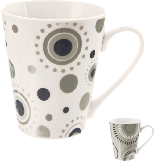 Porcelán bögre körök 0,35 l – vegyes dekor