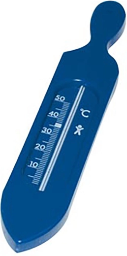 Fürdőszobai hőmérő 19 cm, kék műanyag