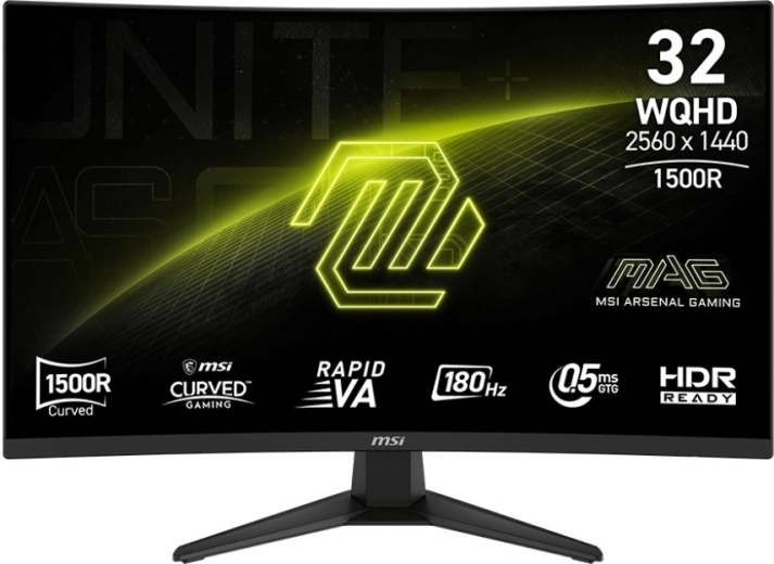 31,5'' MAG 321CQF E18 WQHD ívelt 180 Hz fekete monitor