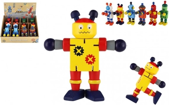 Fa robot 12 cm – 6 színes változat készlet