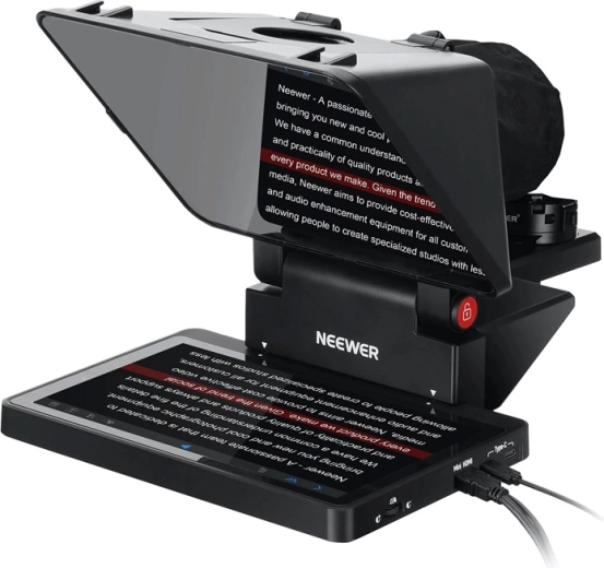 Neewer teleprompter X11 beépített TM8 monitorral