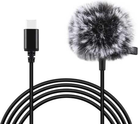 Puluz USB-C csatlakozós csíptetős mikrofon