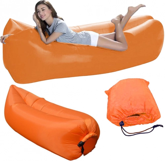 Felfújható kanapé Lazybag narancssárga
