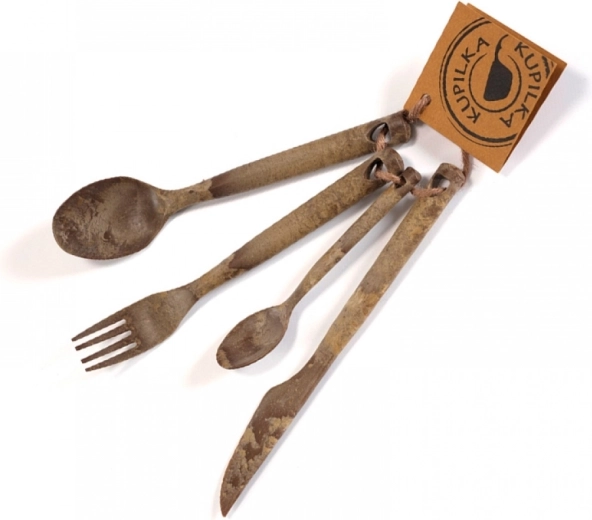 Kemping evőeszközkészlet KUPILKA Cutlery Brown
