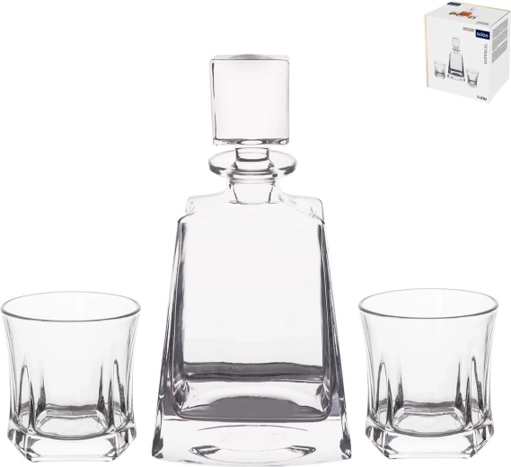 Imperial robust üveg whiskys kancsó 2 pohárral