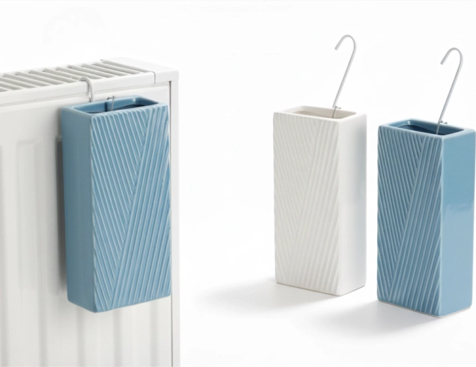 Kerámia radiátoros párásító csíkos mintával, vegyes színek – 6 darabos szett