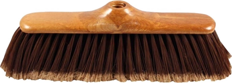 28 cm-es seprű fa hatású dizájnnal, műanyag, durva menettel