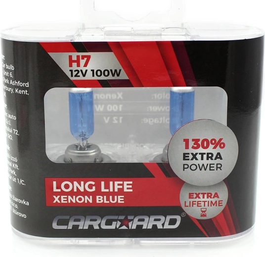 CARGUARD H7 12 V 100 W Long Life Xenon Blue halogén izzó