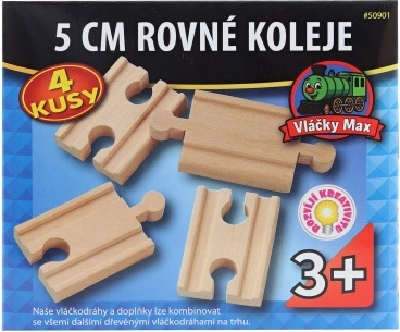 Vláčky Max egyenes sínösszekötők, 5 cm – 4 db