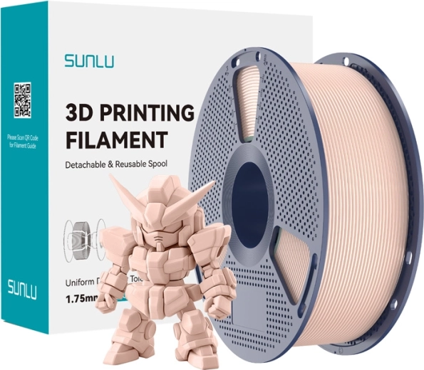 Sunlu PLA+ 2.0 filament pro FDM 3D nyomtatáshoz, bézs, 1,75 mm