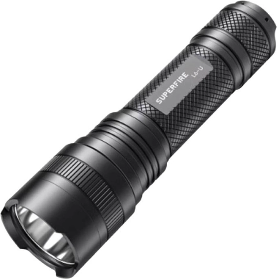 Superfire zseblámpa 1480 lm‑mel, USB‑C‑vel és 330 m hatótávval