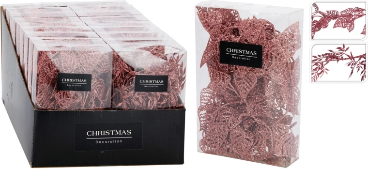 Levélgirland 180 cm rózsaszín