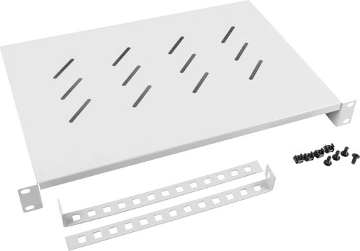 Lanberg polc 19"-os rack szekrénybe 1U 483 × 300 mm szürke - 1 db