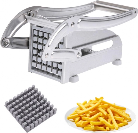 Nagy hasábburgonya- és zöldségszeletelő cserélhető pengékkel