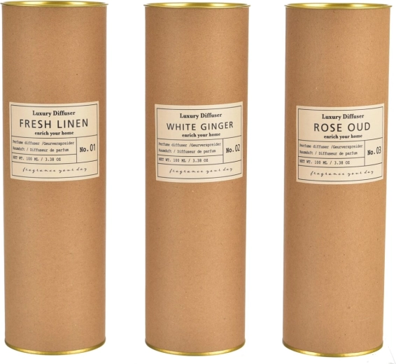 Pálcikás aroma diffúzor kraft papír tubusban 100 ml (3 változat mix)