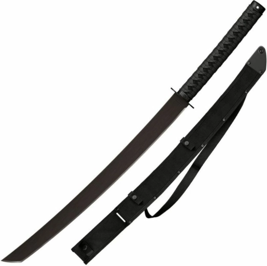 Taktikai katana machete Cold Steel 61 cm, fekete, polimer Cor-Ex tokban