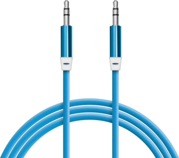 AUX audiokábel 3,5 mm-es jack csatlakozókkal, 1 m