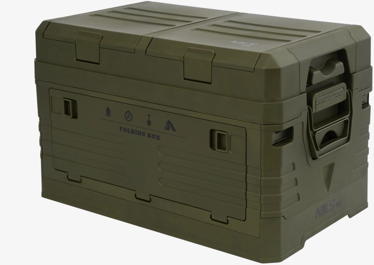 Összecsukható tárolódoboz fedéllel NILS Camp 42 l zöld