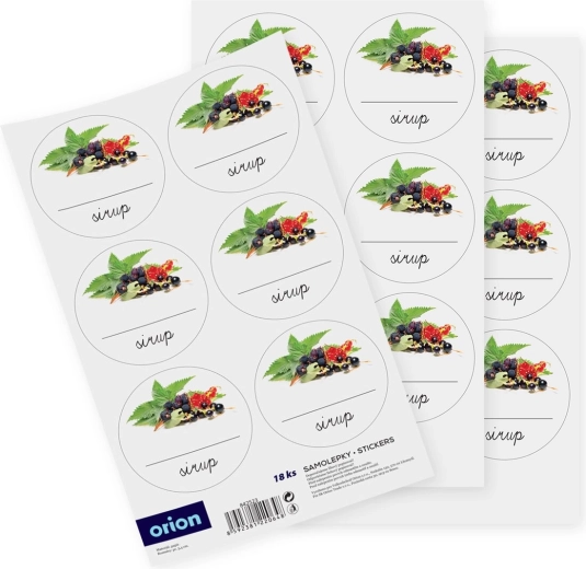 Szirupos üvegcímkék (üres) 18 db CZ/SK
