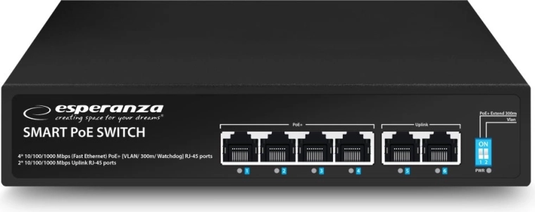 4× PoE IP kamerákhoz és egyéb eszközökhöz