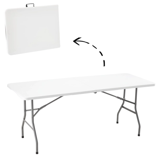 Összecsukható kemping- és cateringasztal 180 × 70 × 74 cm