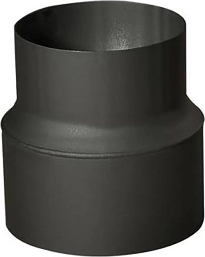 Füstcső szűkítő 180/130 mm, 160 mm hossz, 1,5 mm vastagság, fekete