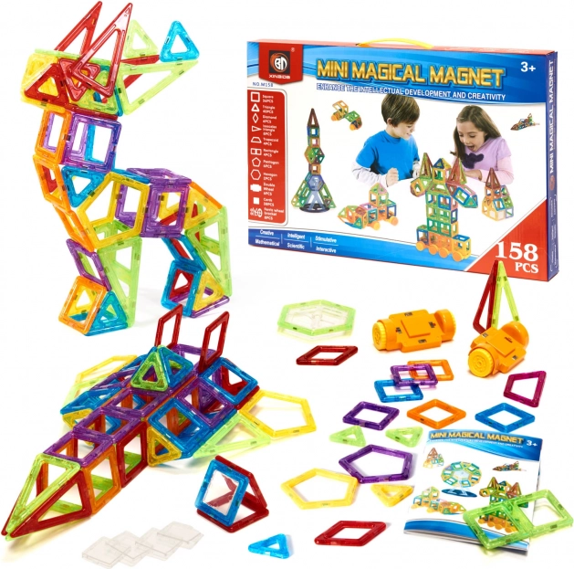 Mágneses építőkészlet gyerekeknek Magical Magnet 162 darab