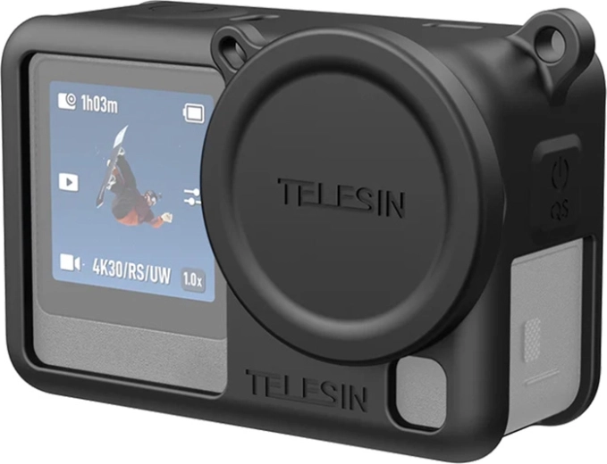 Telesin szilikon védőtok DJI Osmo Action 6-hoz, fekete