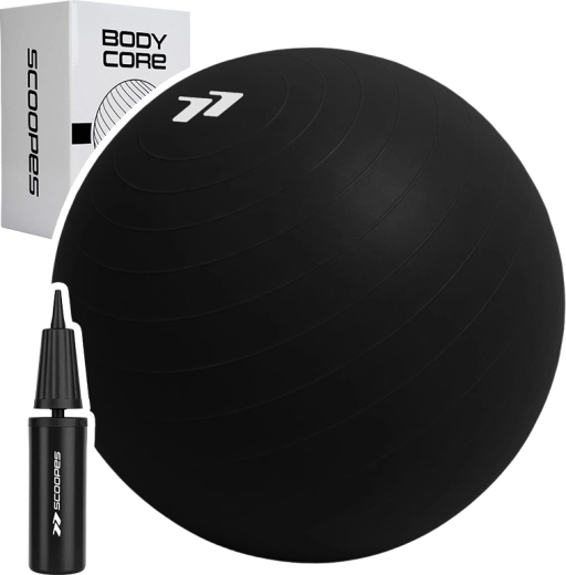 BodyCore gimnasztikai labda, 85 cm, fekete