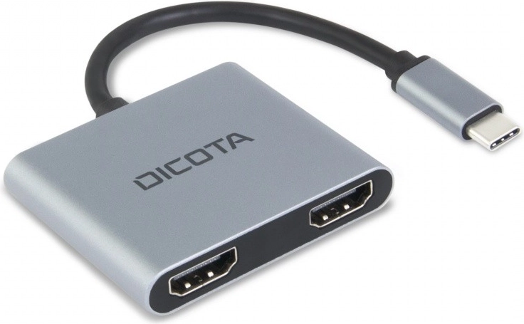 Dicota hordozható USB-C mini dokkolóállomás 4 az 1-ben 4K, 2× HDMI, PD 100 W