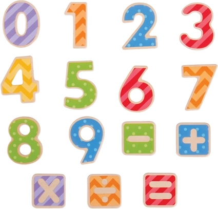 Mágneses fagomb számok Bigjigs Toys