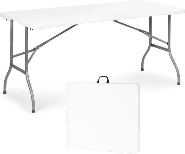Összecsukható kerti cateringasztal MultiGarden 153 × 70 cm – Fehér