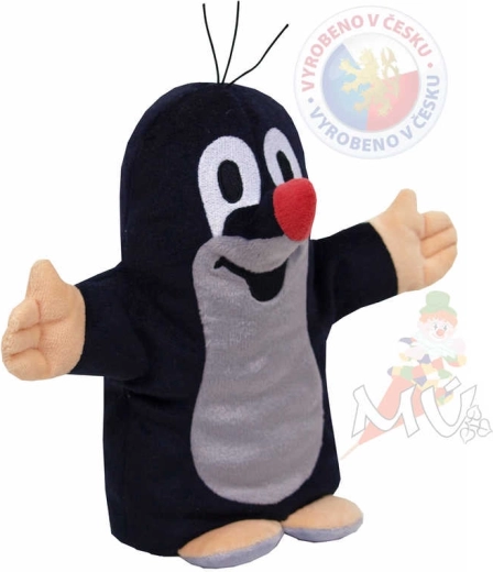 Moravská ústředna beszélő plüss kézbáb Krteček 20 cm - 1 db